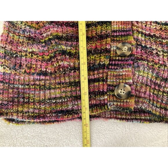 VERONICA BEARD Women Small Space Dye Multi-Color Dorla Wool Cardigan Sweater - Picture 7 of 14